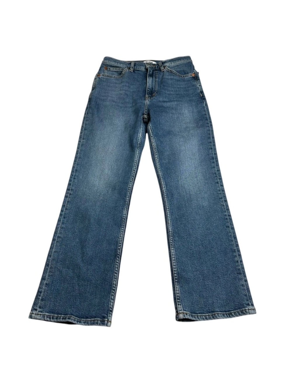 RE/DONE Redone 70's Crop Boot Cut Denim Jeans Women's Size 27 Mid 70s High Rise
